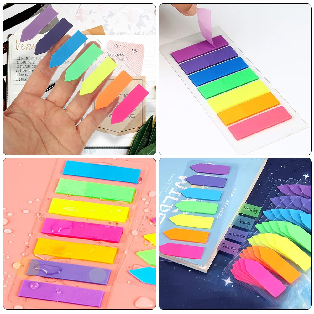 

6 Books Bookmarks Colored Index Stickers Reading Markers Page Highlight Major Holder List Colorful Portable Strips