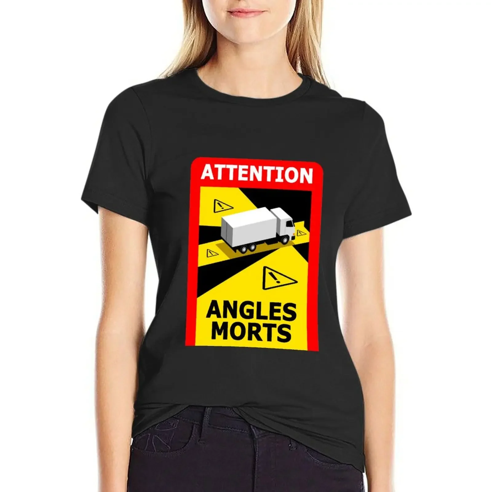 

ATTENTION: angles morts T-Shirt Blouse aesthetic clothes funny new edition t-shirts for Women graphic tees funny
