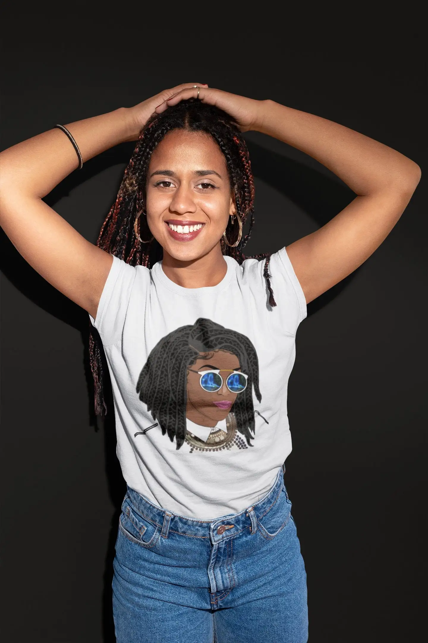 Chunky Box Braids Lady T shirt