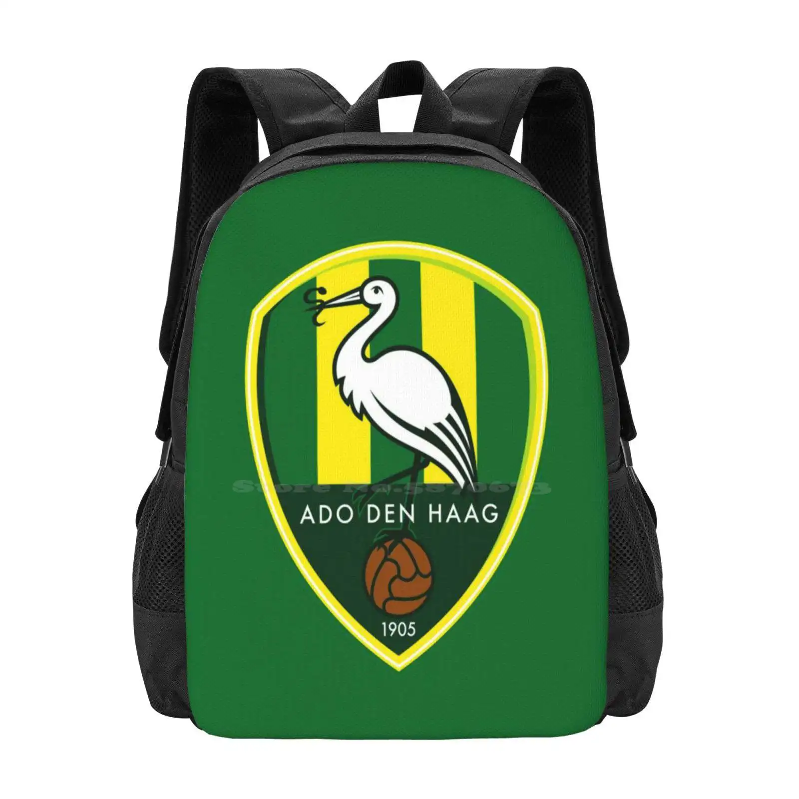 Green Yellow Stork Hot Sale Schoolbag Backpack Fashion Bags The Hague Ado Den Haag Logo Netherland