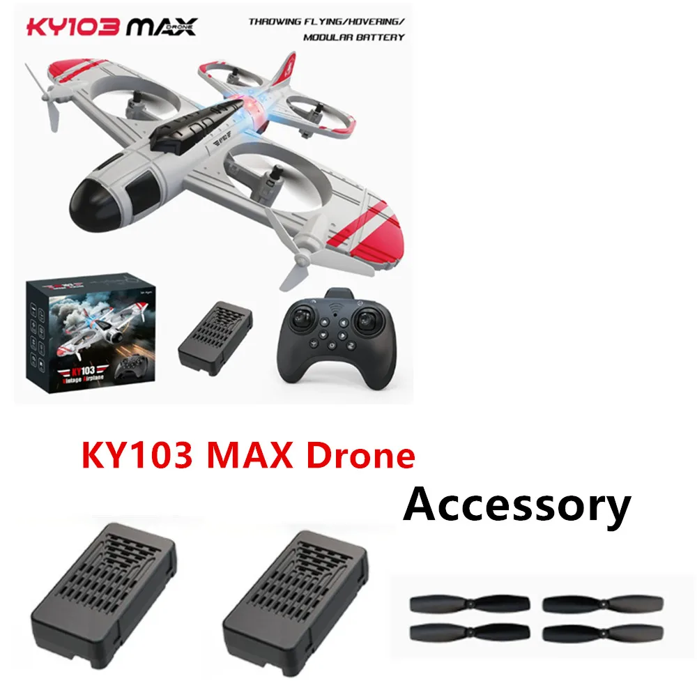 KY103 MAX Drone Battery Original Spare Parts 3.7V 500mAh / Propeller Blades / Use For KY103 RC Plane Parts