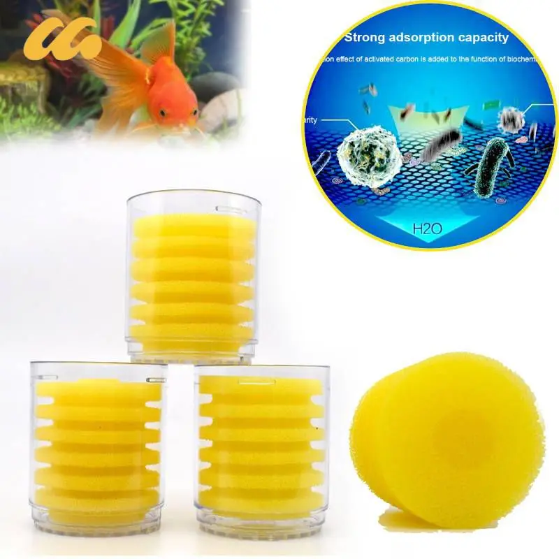 Built In Filter Yellow Sponge Fish Tank Internal Cleaning Replacement Strong Adsorption Force Sponge Pet Supplies Aquarium Tools