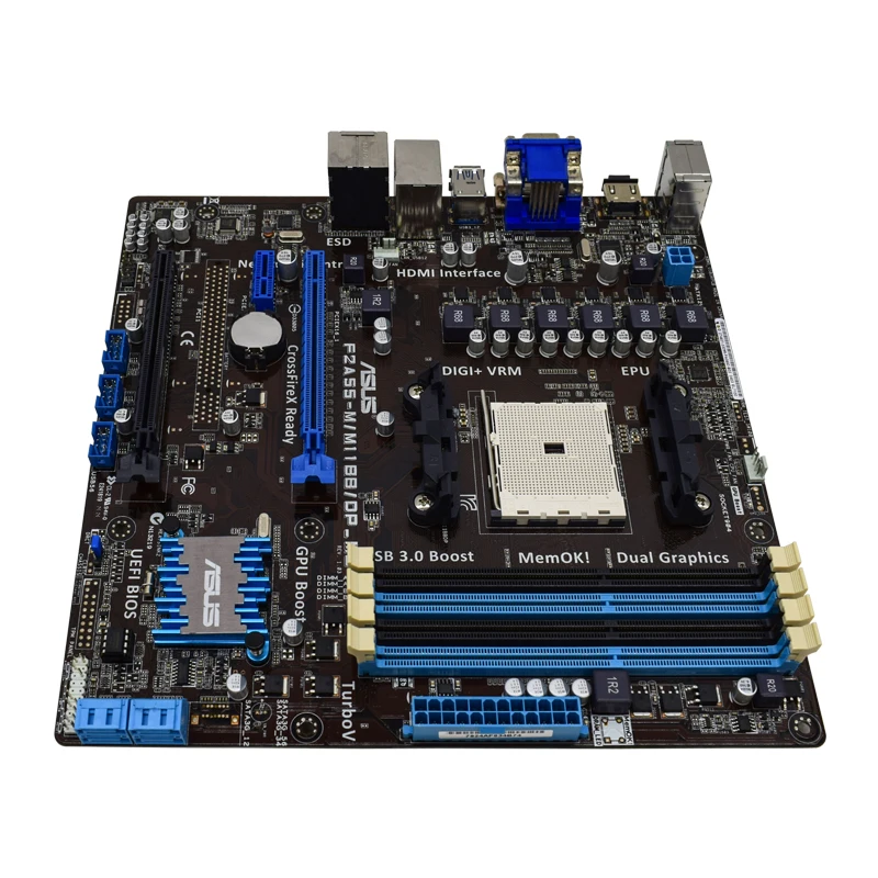 Imagem -04 - Asus F2a55-m M11bb Placa-mãe Soquete Fm2 Amd A55 Ddr3 64gb Suporte A45300 A86500b A47300 A10-6700 A4-5300 Cpu