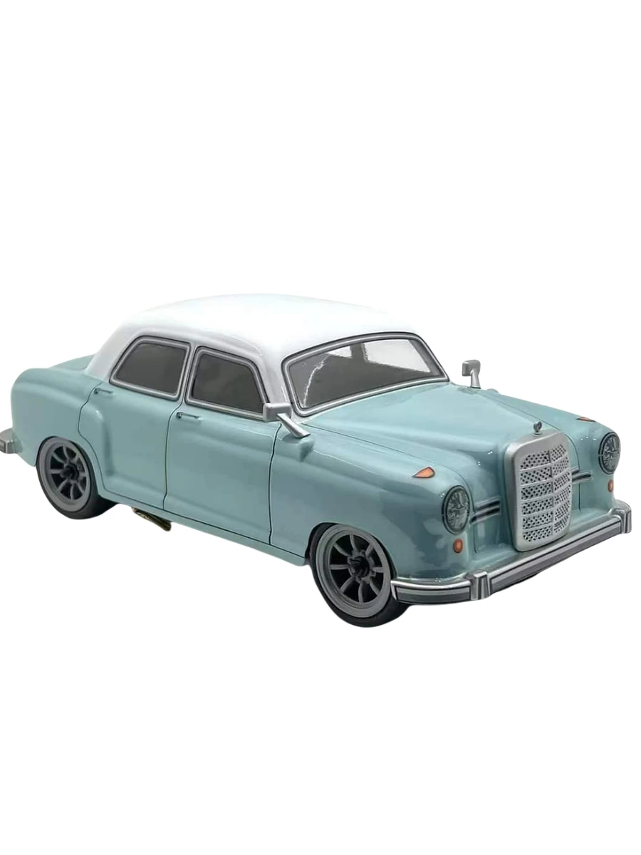 TM180 1/10 Mini Benz W180 M Karosserie 210 mm mit Spiegeln + leichten Schnallen und leichten Aufklebern