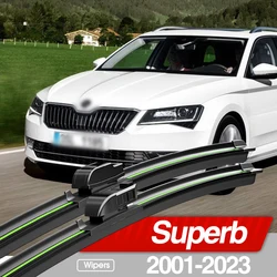 For Skoda Superb MK1 MK2 MK3 2001-2023 Front Windshield Wiper Blades 2pcs Windscreen Window Accessories 2004 2008 2015 2019 2021