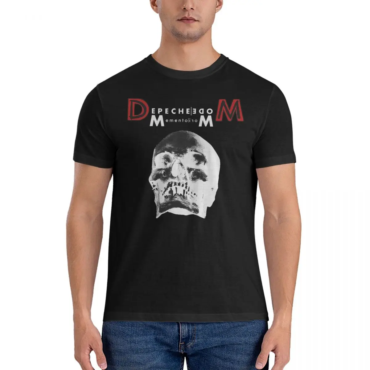 Men's T-Shirt Skull Leisure Cotton Tee Shirt Short Sleeve Depeche Band Mode T Shirt O Neck Clothes official-website tops fugees