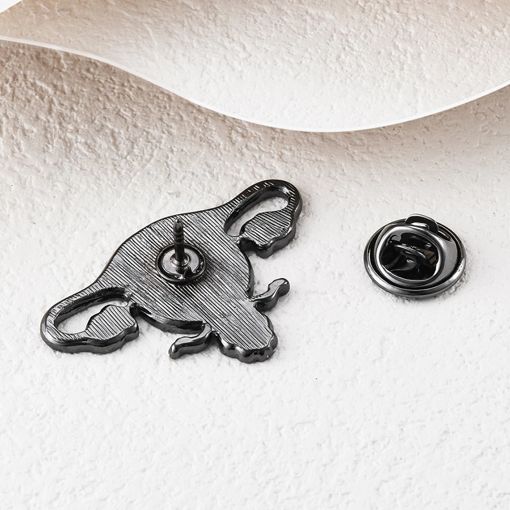 Hanreshe رحم الرحم المينا دبوس جميل الطبية أمراض النساء النسوية بروش مجوهرات التلبيب على ظهره شارة للنساء الفتيات #5