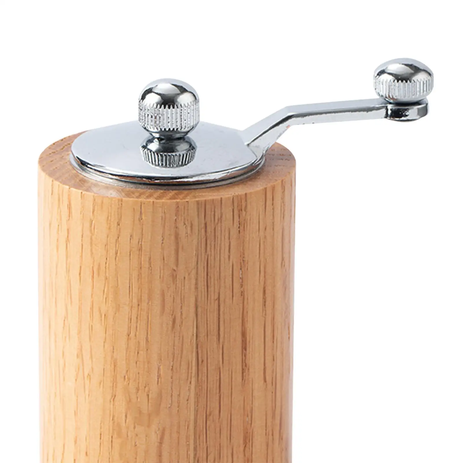 Pepper Grinder Adjustable Portable Refillable Multipurpose Spice Grinder Wood Pepper Mill for Travel Home Outdoor Kitchen Picnic