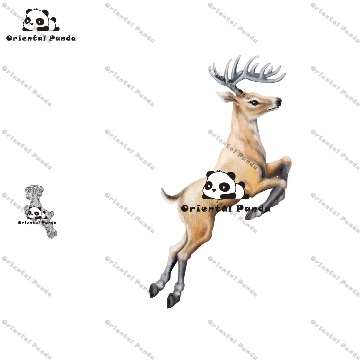 Making jumping red deer mold with balance mold 2022 metal cutting new stamp and mold business card printing process