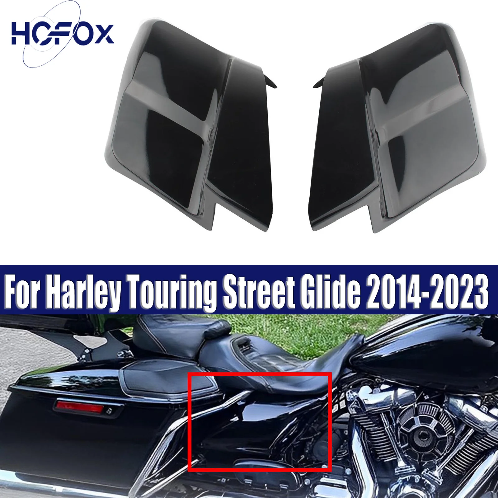 

For Harley Touring Street Glide 2014-2023 Motorcycle Stretched Extended Side Cover Panel