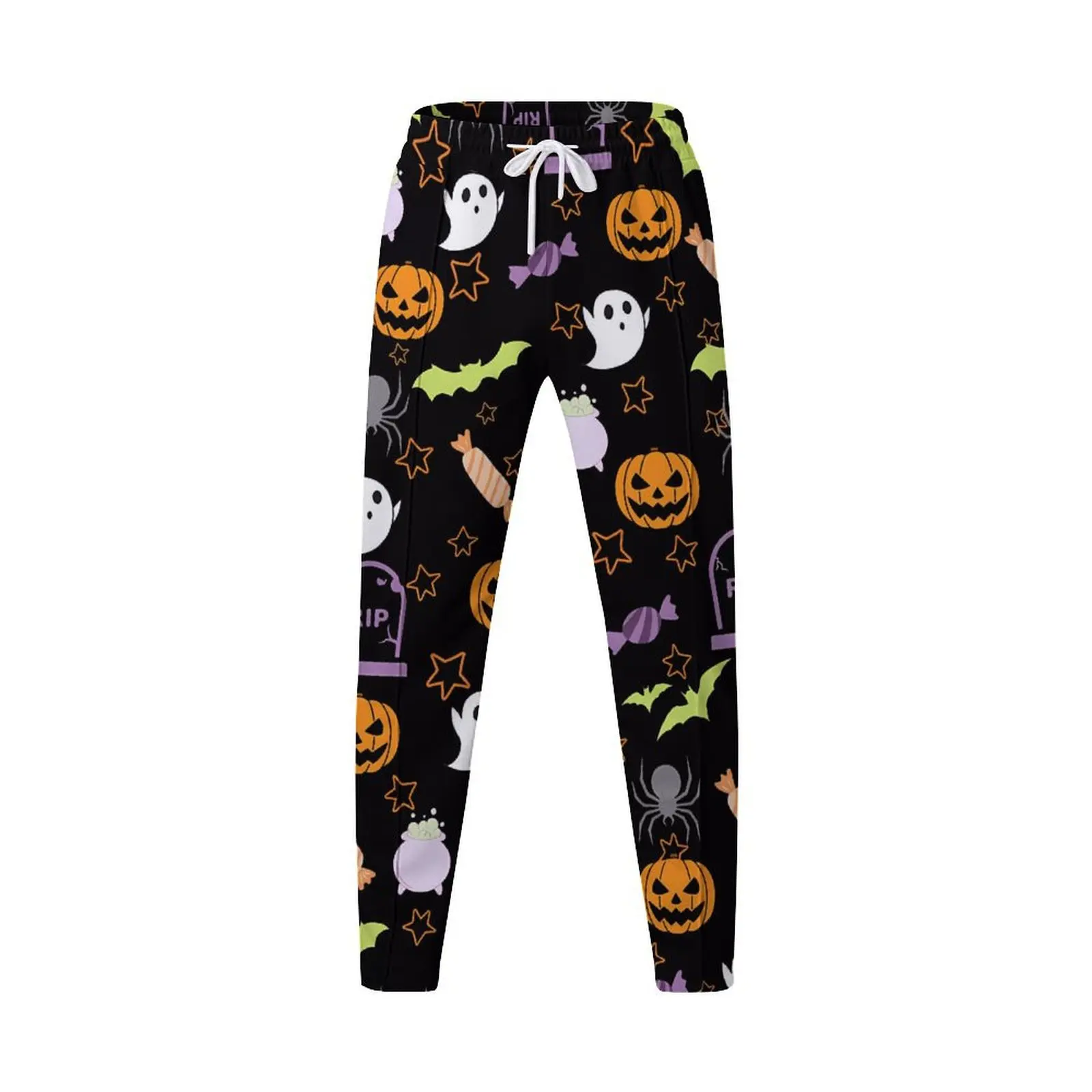 Men\'s 3D Digital Printing Halloween Elements Pants, Casual Pants, Loose and Fashionable, Straight Leg, Spring and Autumn