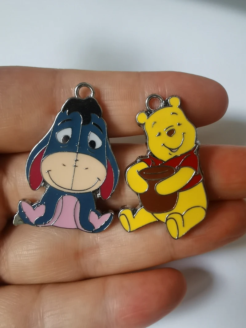 10 Pcs cartoon eeyore  bear Pendants Charms  Jewelry Making  Earrings Pendants Necklaces Bracelets DIY Accessories