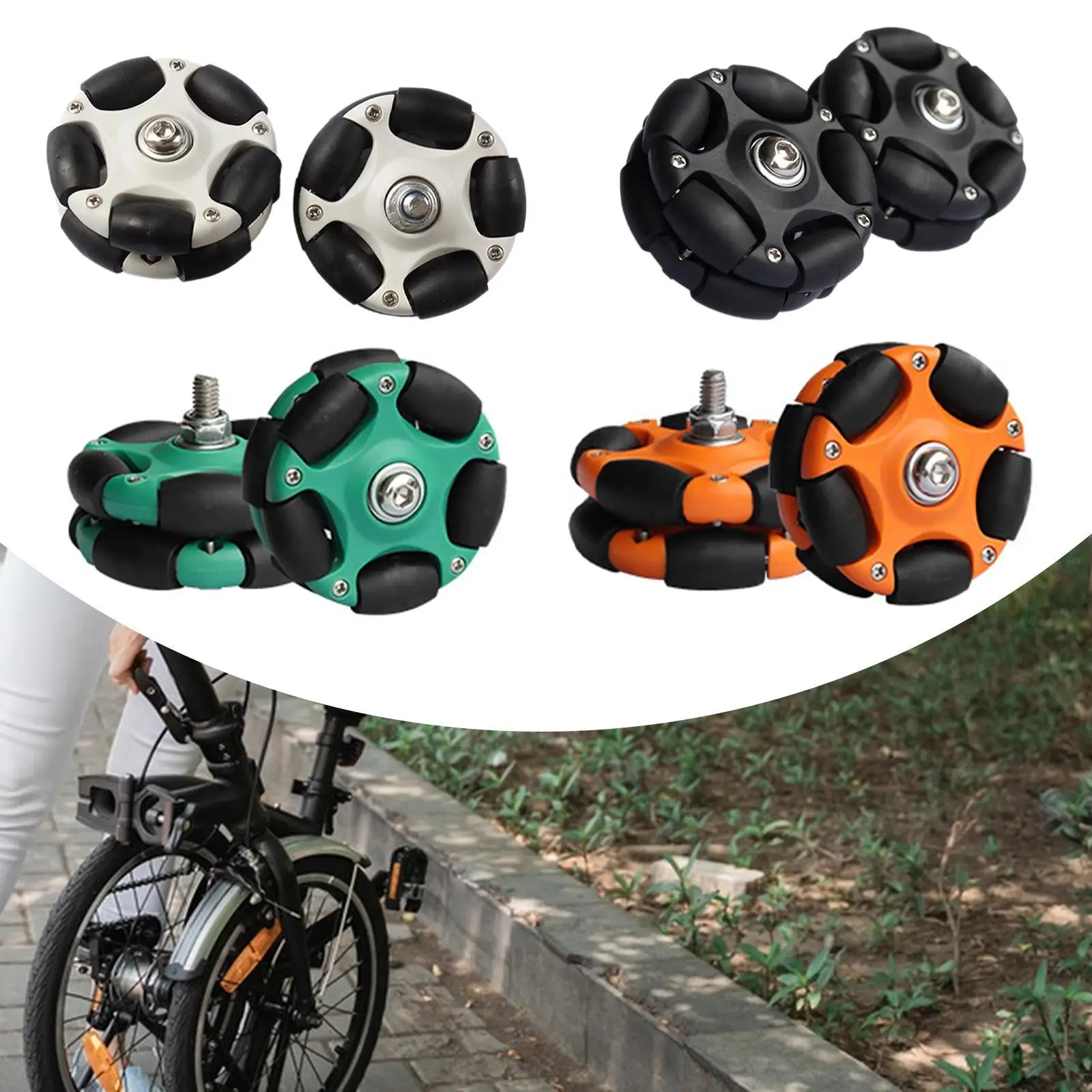 

58 мм складные велосипедные легкие колеса с подшипниками, аксессуары, двухрядные роликовые задние колеса для складного велосипеда на открытом воздухе