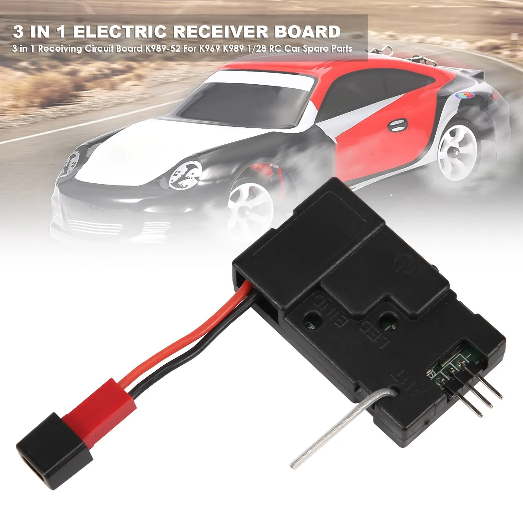 Placa receptora eléctrica 3 en 1 para Wltoys K969 K989 1/28, K989-52 de placa de circuito de recepción, piezas de repuesto para coche teledirigido, Nueva Versión