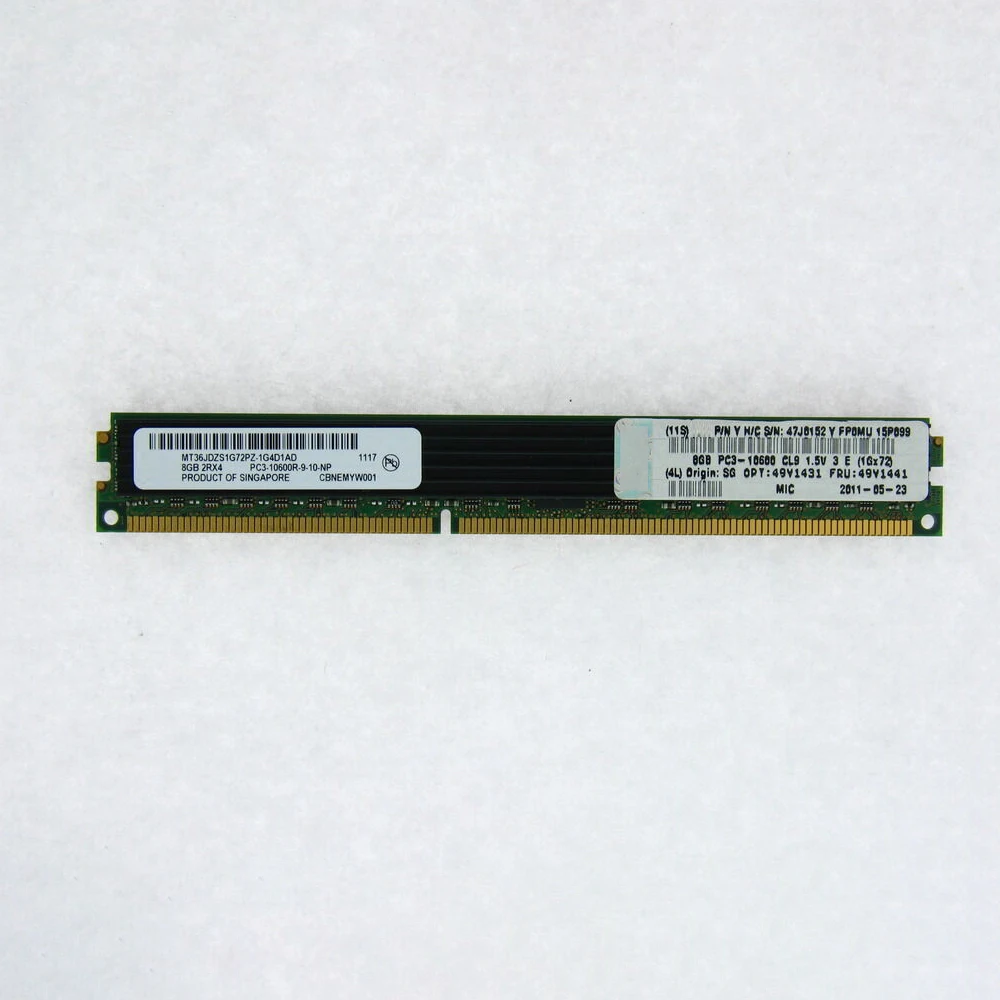 1 قطعة ذاكرة الخادم ل IBM RAM HS22 PC3-10600R 49Y1431 49Y1441 47J0152 8GB DDR3 1333 VLP DIMM