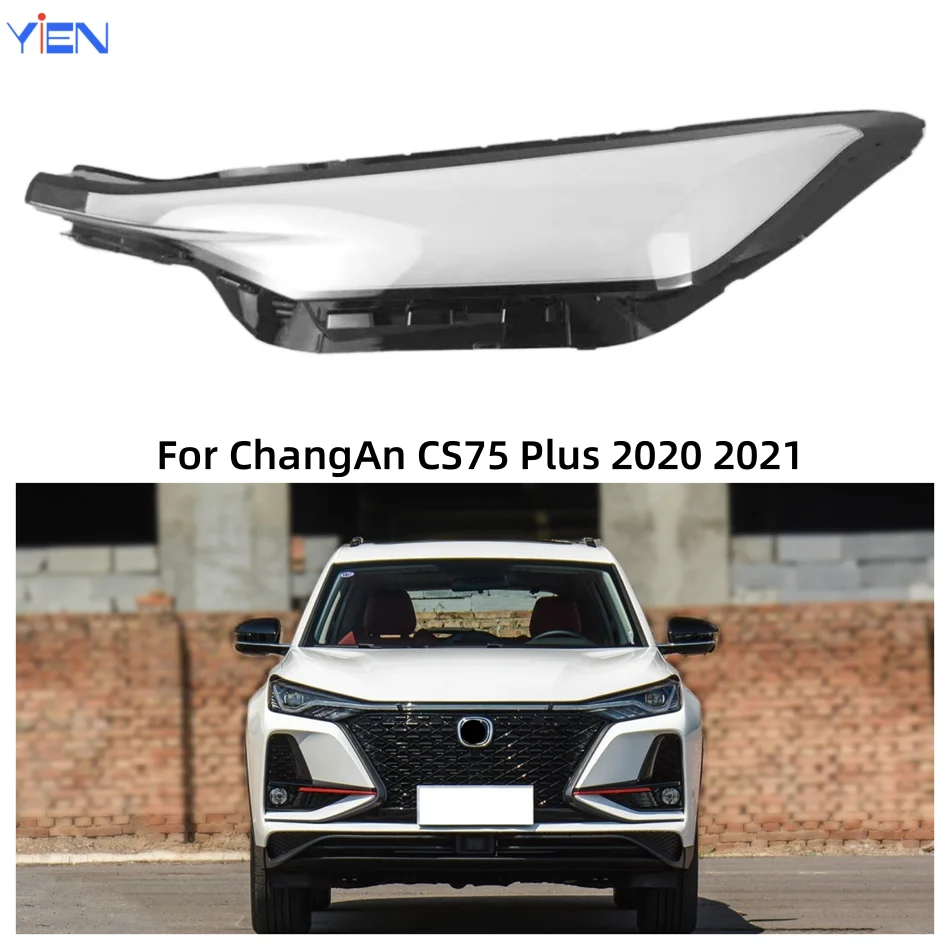 For ChangAn CS75 Plus 2020 2021 Vehicle Accessories Lampshade Headlights Lamp Cover Car Front Headlight Lens Cover Lights Shell