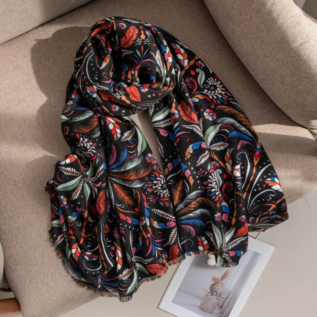 

Bohemia 65*180cm Fashion Print Women Winter Warm Scarf Hijabs Shawl Cashmere Pashmina Lady Wraps Bufanda Fashion