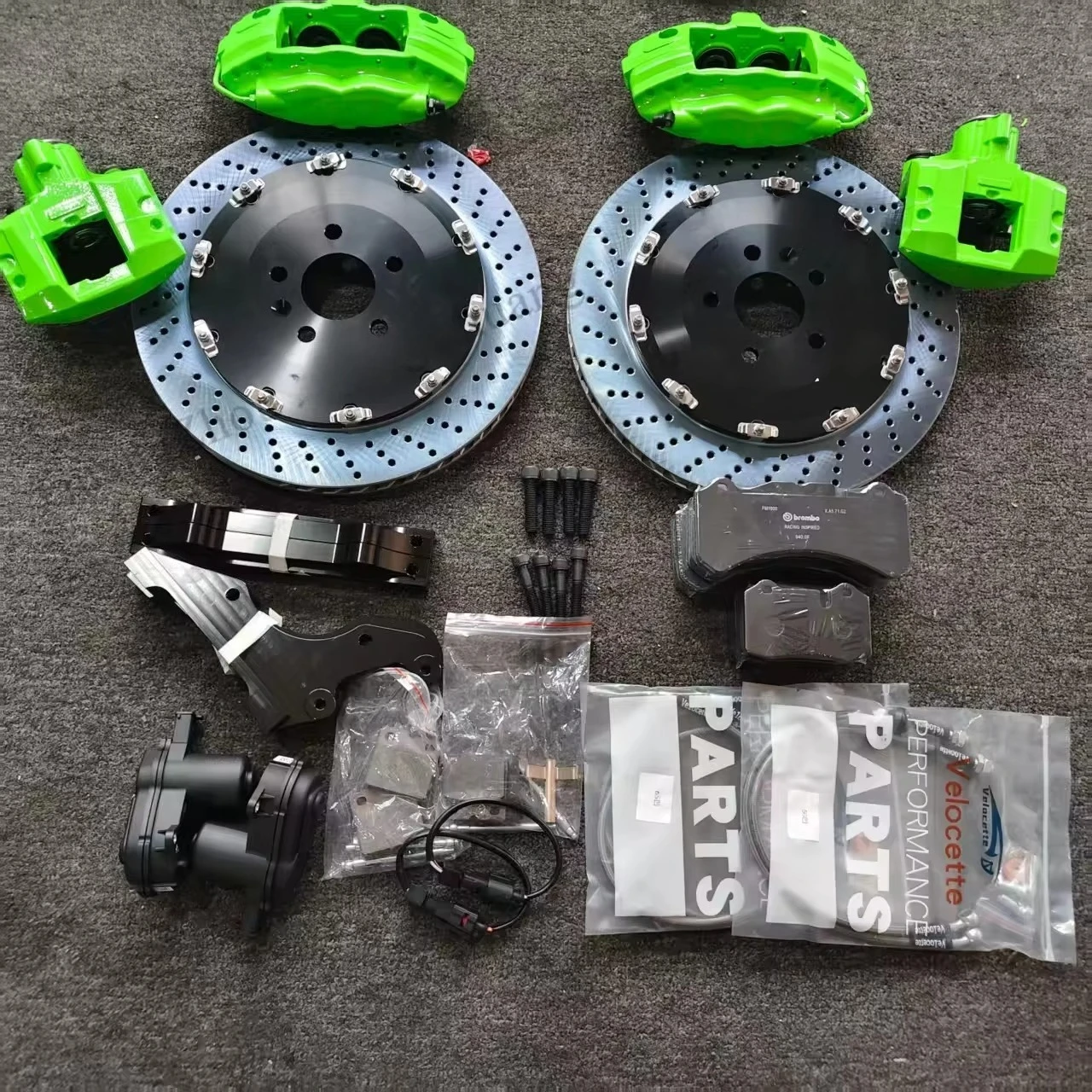 Лидер продаж тормозной системы заднего колеса, 4-поршневой тормозной комплект для BMW M2 M3 M4 Audi RS3 Ford Focus RS Cadillac ATS-V