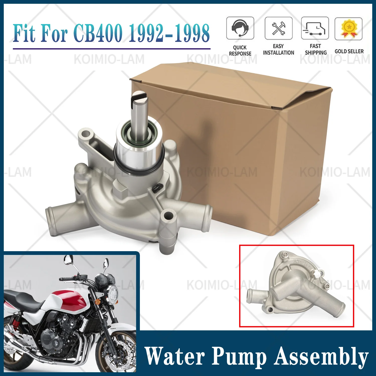 

Fit for HONDA 1992 - 1998 CB400 Super Four Motorcycle Water Pump Assembly CB400SF CB 400 SF 1993 1994 1995 1996 1997