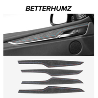 For BMW X5 F15 X6 F16 Made of Alcantara Car Inteiror Door Panel Trim Strips Performance Stickers 4pcs Auto Tuning Accessories