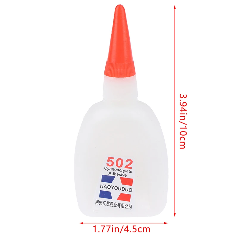 1Pc 502 Strong Glue Instant Quick Dry Cyanoacrylate Strong Adhesive Quick Bond Leather Rubber Metal Repair Tool Office Supplies