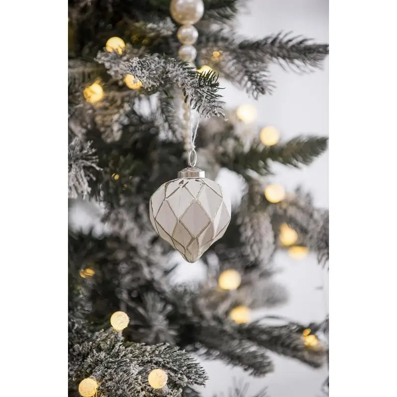 

Set of 6 Glass Christmas Ball Ornaments, 2.8x3 inches, Decorative Hanging Ornaments for Holiday Party Decor