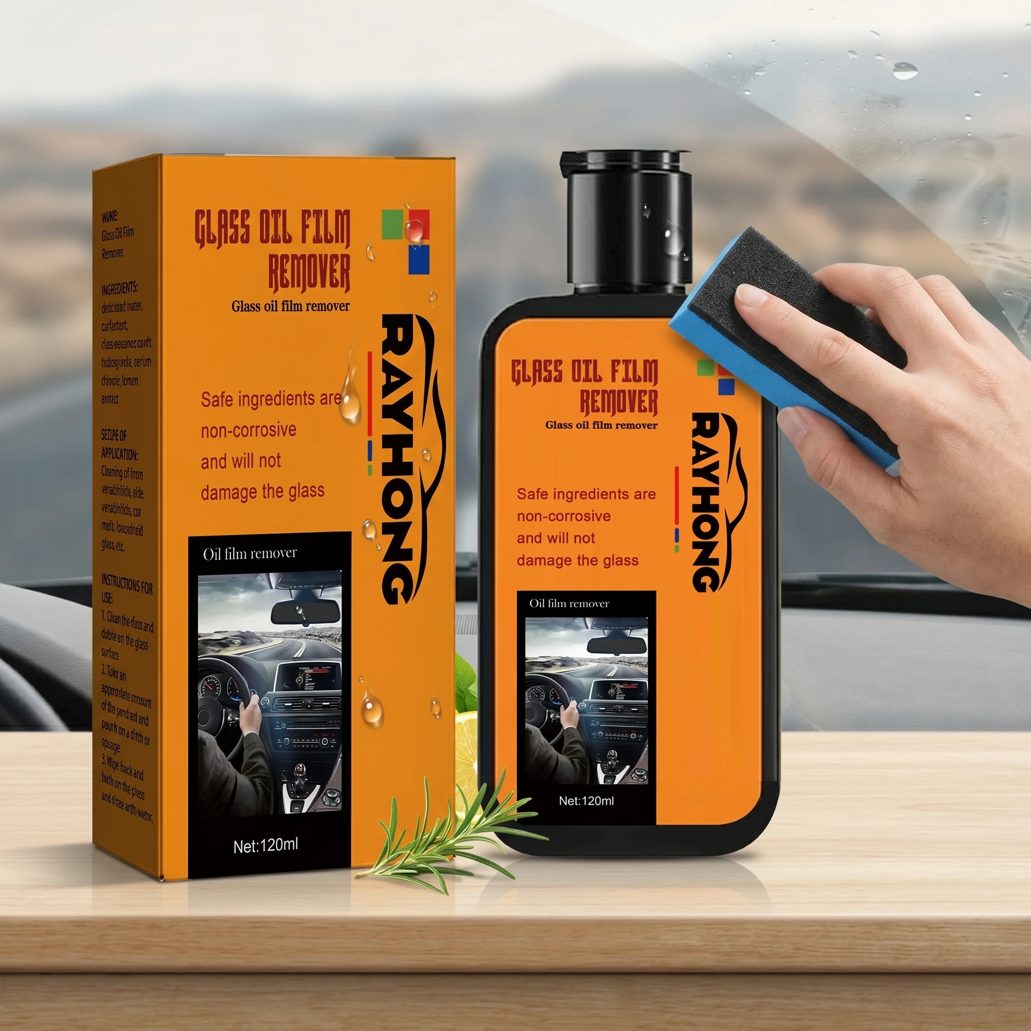 Car Glass Oil Film Remover Cleans Dirt Stains Watermark Enhance Transparency Window Polish Rainproof Compound Windshield Cleaner view 2