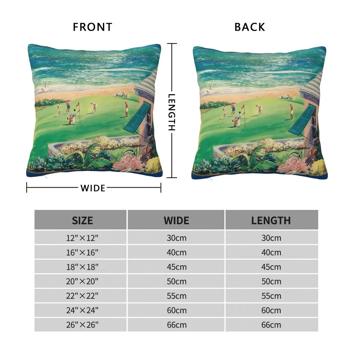 Bermuda Tourism Retro Square Pillowcase Polyester Linen Velvet Creative Zip Decor Pillow Case Room Cushion Case