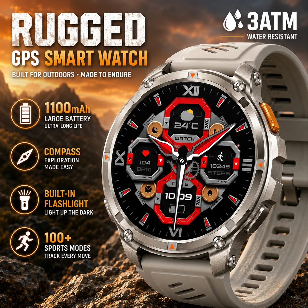 2026 T-Rex3 Ultra Outdoor Military Smart Watch, 1.70