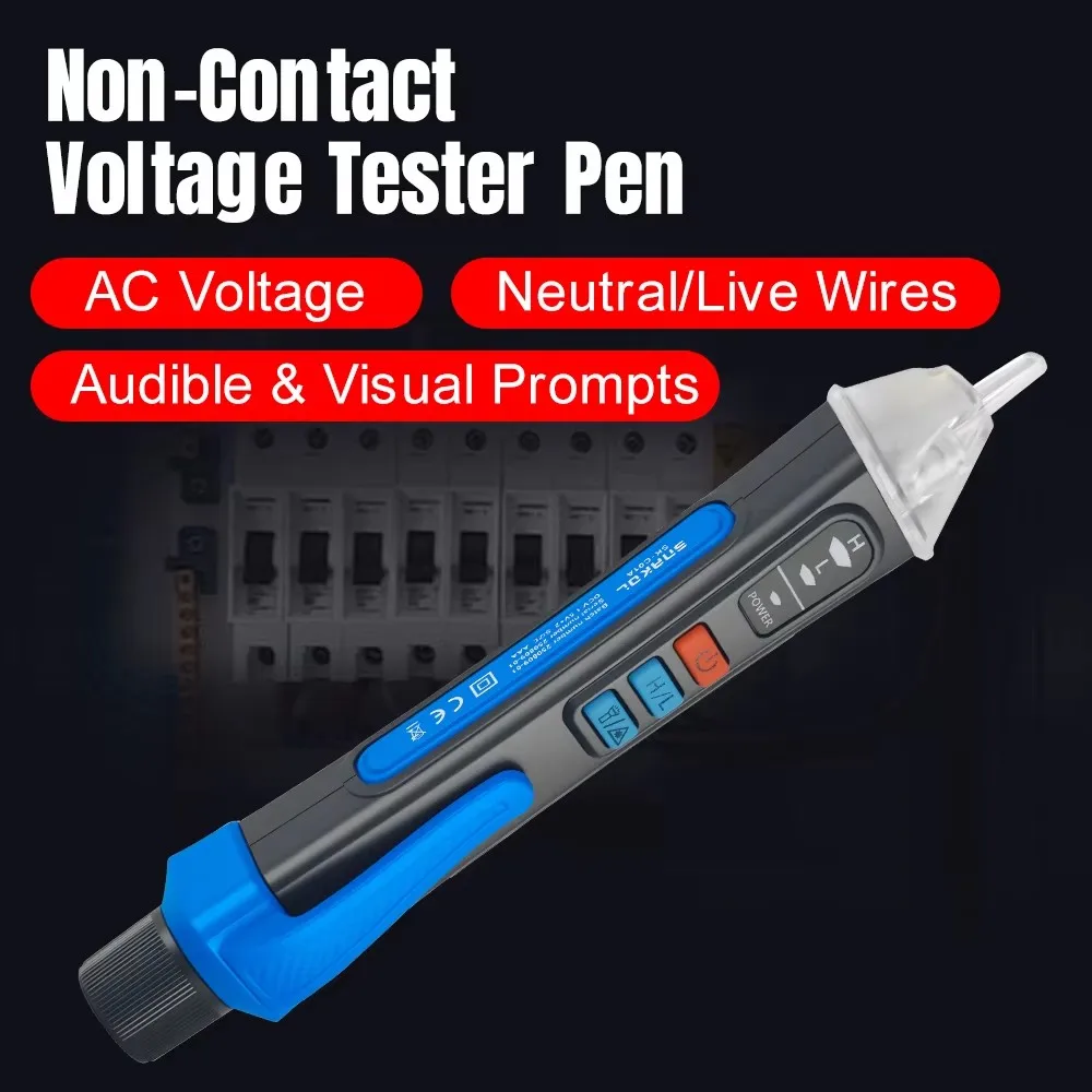 SNAKOL SK-C01A Non Contact AC Voltage Tester Pen Adjustable Sensitivity Live Neutral Wire Breakpoint Finder Electric Test Pen