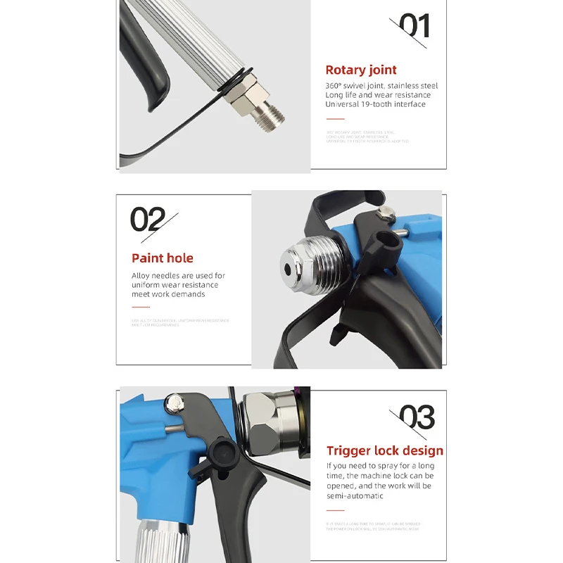 New Professional 837 Airless Spray Gun With 517 Spray Nozzle Guard for Wagner T-itan Pump Sprayer Spraying Machine