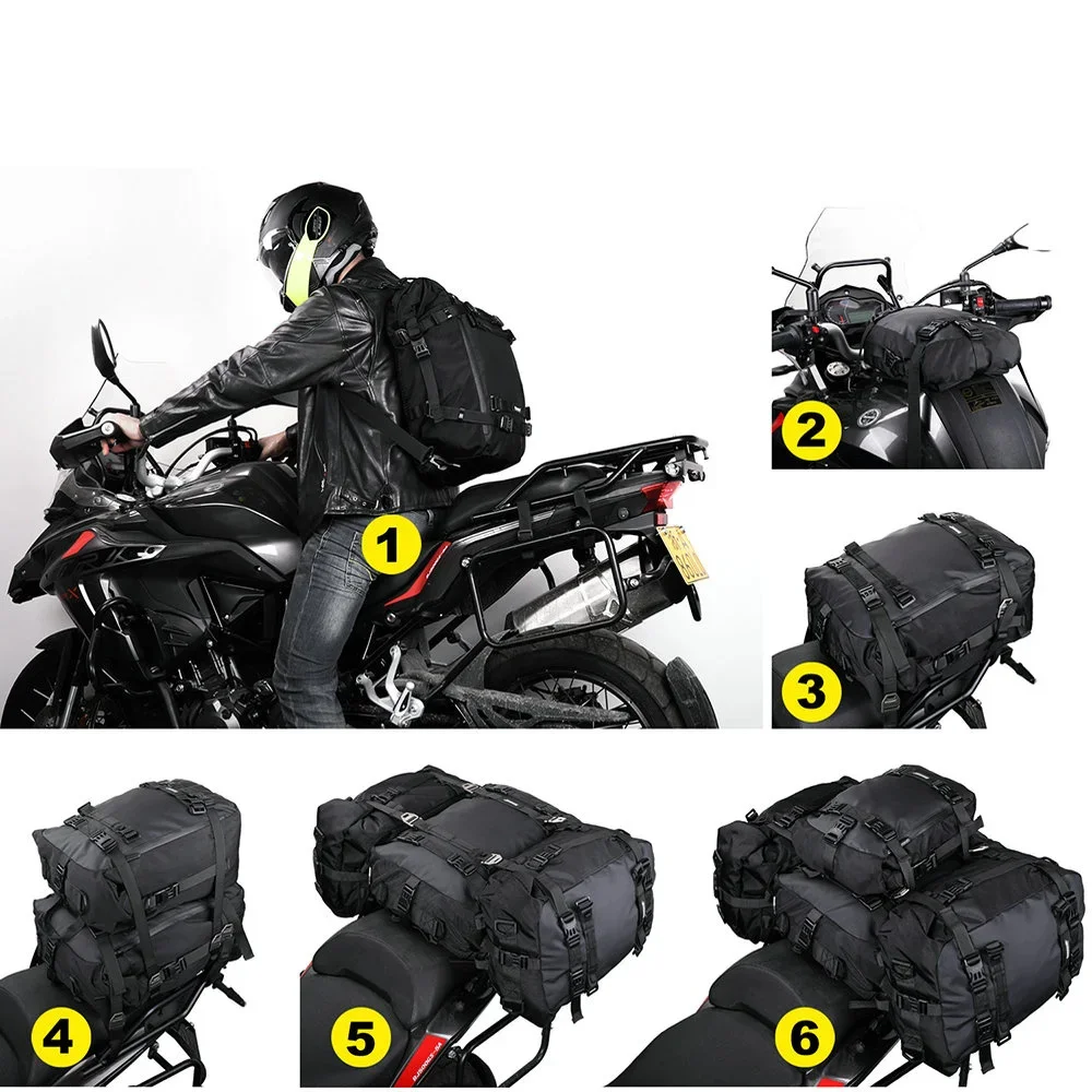 10L 20L 30L Motorcycle Rear Bag Multi-function Waterproof Inner Bag Motor Side Tail Luggage Storage Bag Riding Backpack