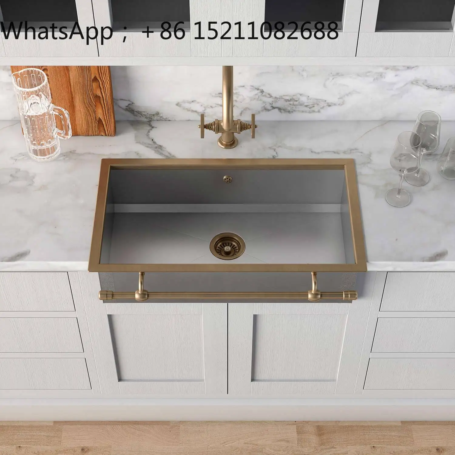 SCY is suitable for pure copper kitchen sink vegetable basin retro embedded under-counter basin dishwasher household single sink