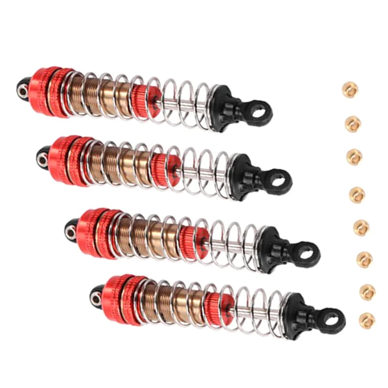 4Pcs Metal Shock Absorbers Damper for XLF X03 X04 X-03 X-04 1/10 RC Car Monster Truck Upgrade Parts Accessories,Red