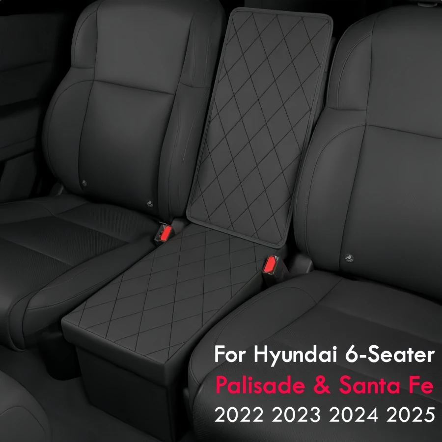 

Для 6-местного Hyundai Palisade & Santa Fe 2-й рядный органайзер для автомобильного сиденья со спинкой, консольный органайзер, коробка для хранения игрушек на заднем сиденье