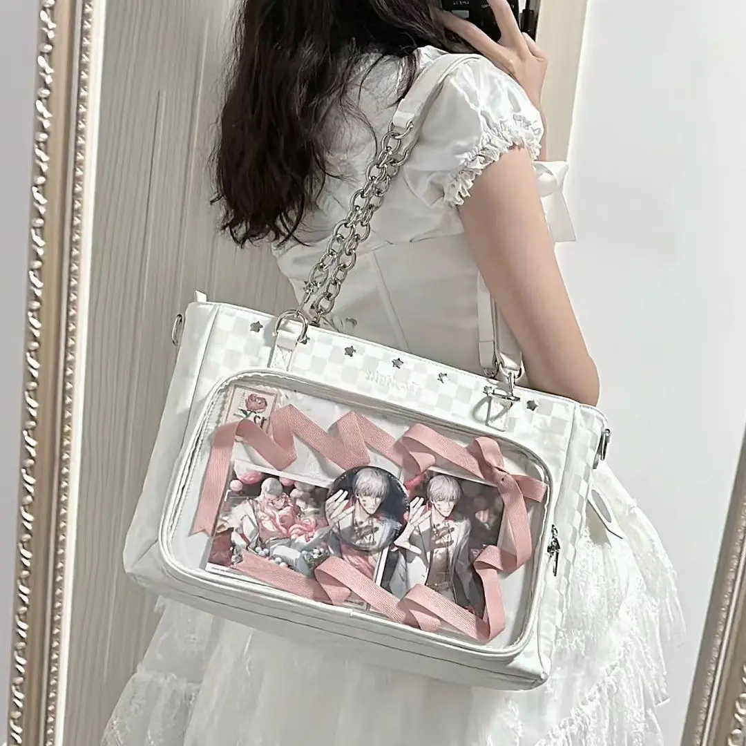 Transparent Ita Y2K Bag Popular Subculture Shoulder Bags for Girls 2024 Fashion All-match Crossbody Bag JK Uniform Bolso Mujer