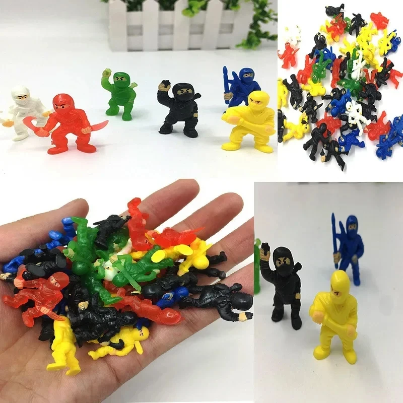 10/100Pcs Mini Ninja Action Model Children Fun Toys Cartoon Anime Action Doll A That Can Be Loaded With Twisted Eggs Kids Gift