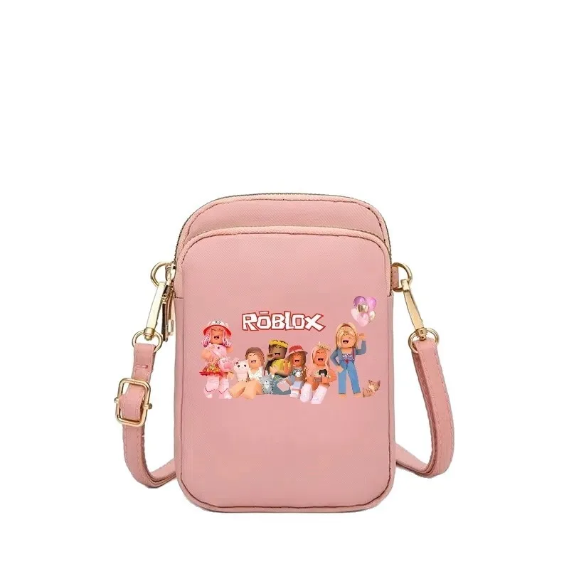 Hot ROBLOX Game Cartoon Printed Small and Square Bag Mini Mobile Phone Bag Boys and Girls Birthday Gifts