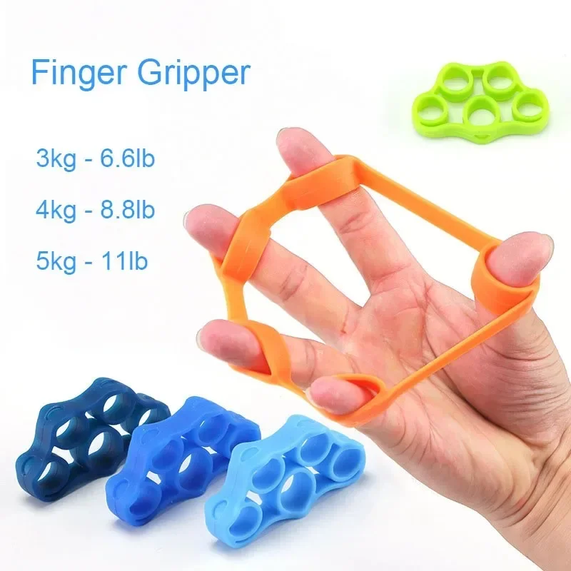 

Silicone Finger Gripper Gym Hand Grip Resistance Band Wrist Stretcher Elastic Five Finger Expander Strength Trainer Exercise