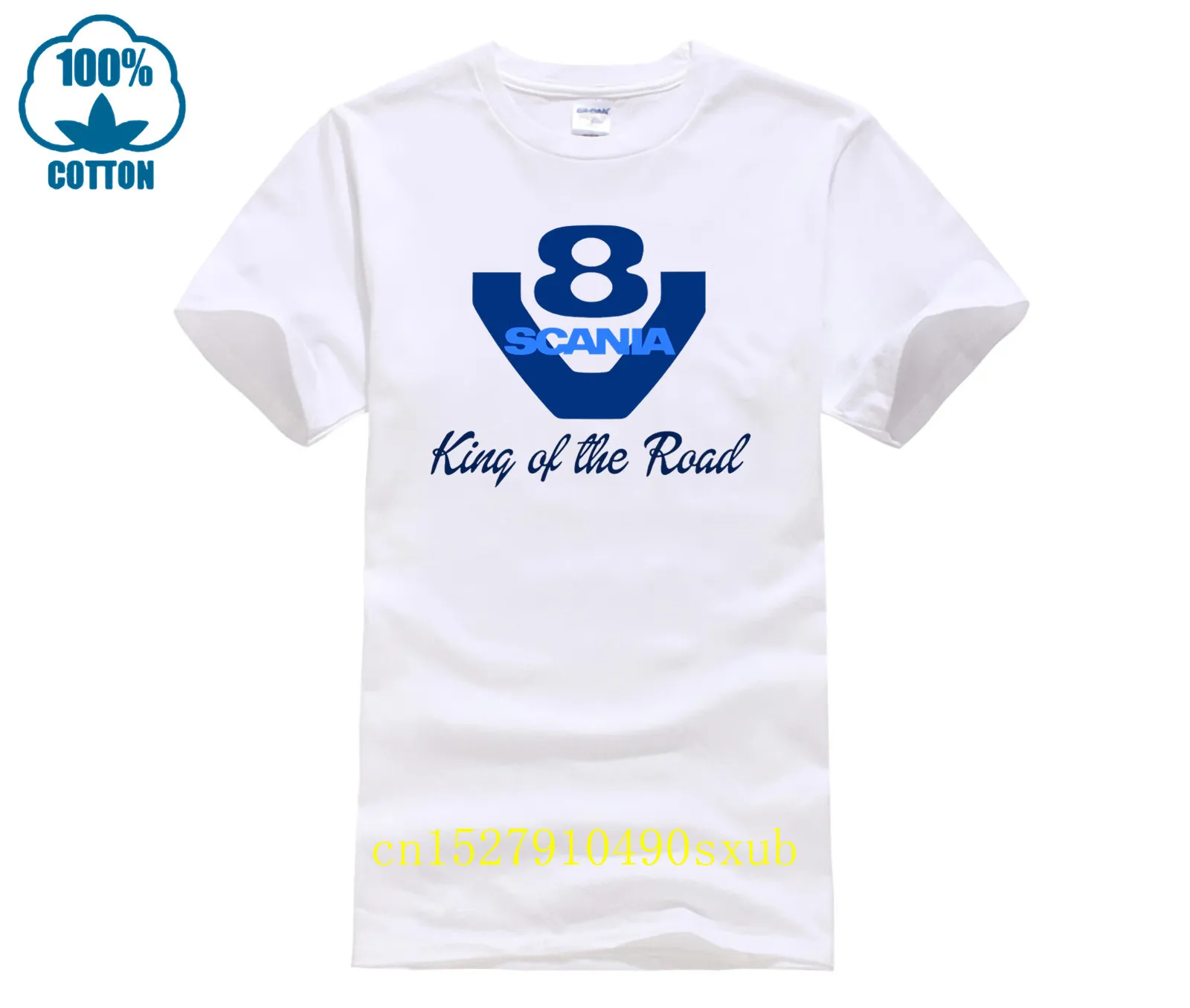 Funny t shirts Scania Truck Wagon Lorry King Of The Road V8 R Series Tee Shirt Men\'s Peterbilt Scania Mack