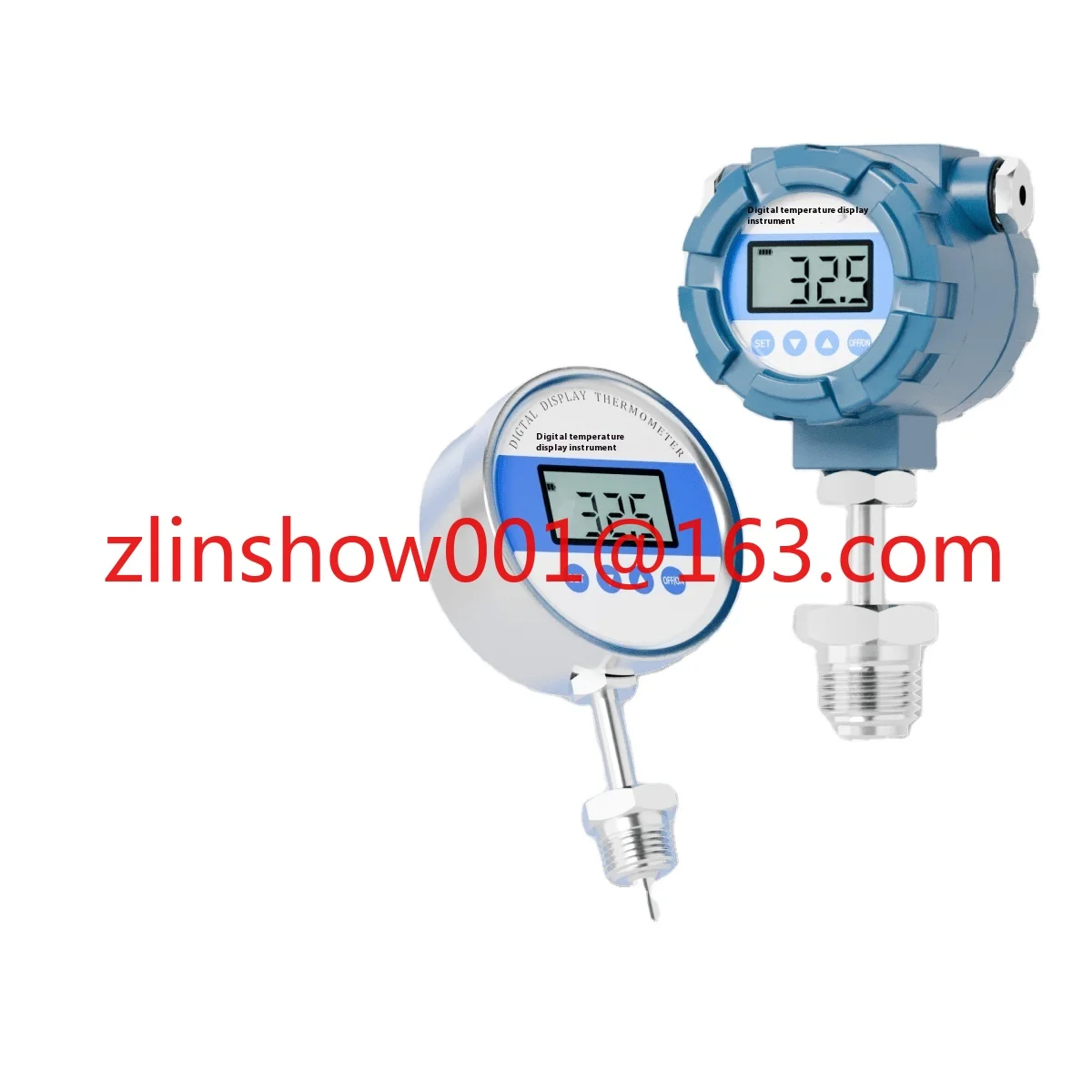 Digital Industrial Waterproof Meter High Temperature Water and Acid Alkali Probe Local Display Thermal Instrument