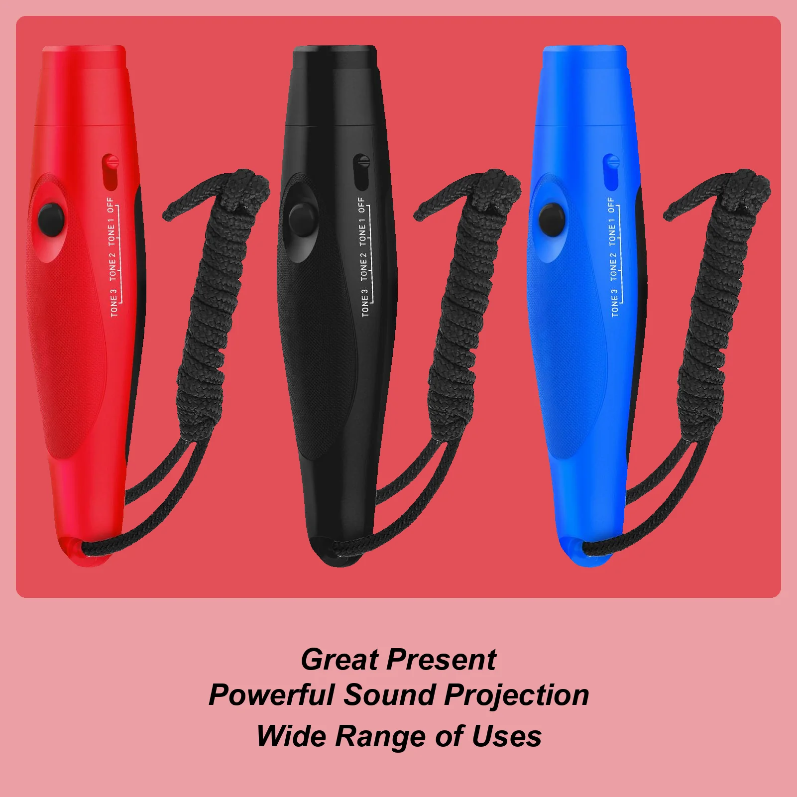 Electronic Whistle With 3 Tones & 3 Volumes Adjustable Handheld Referee Whistle For Sports Coaching, Dog Training, & Outdoor