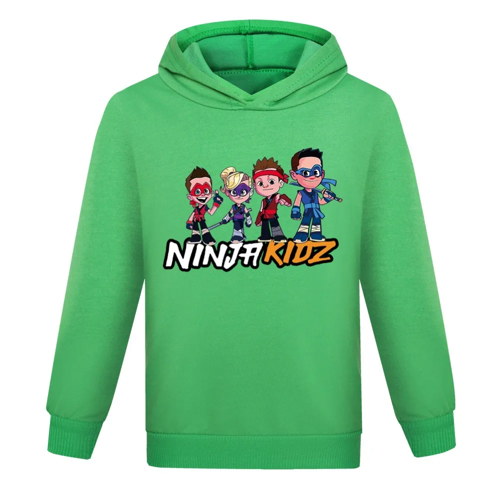 Boys Hoodies Game NINJA KIDZ Cartoon Pattern Autumn Outwear Children Sweatshirts for Kids Clothes Girl T-shirt Cotton Pullovers