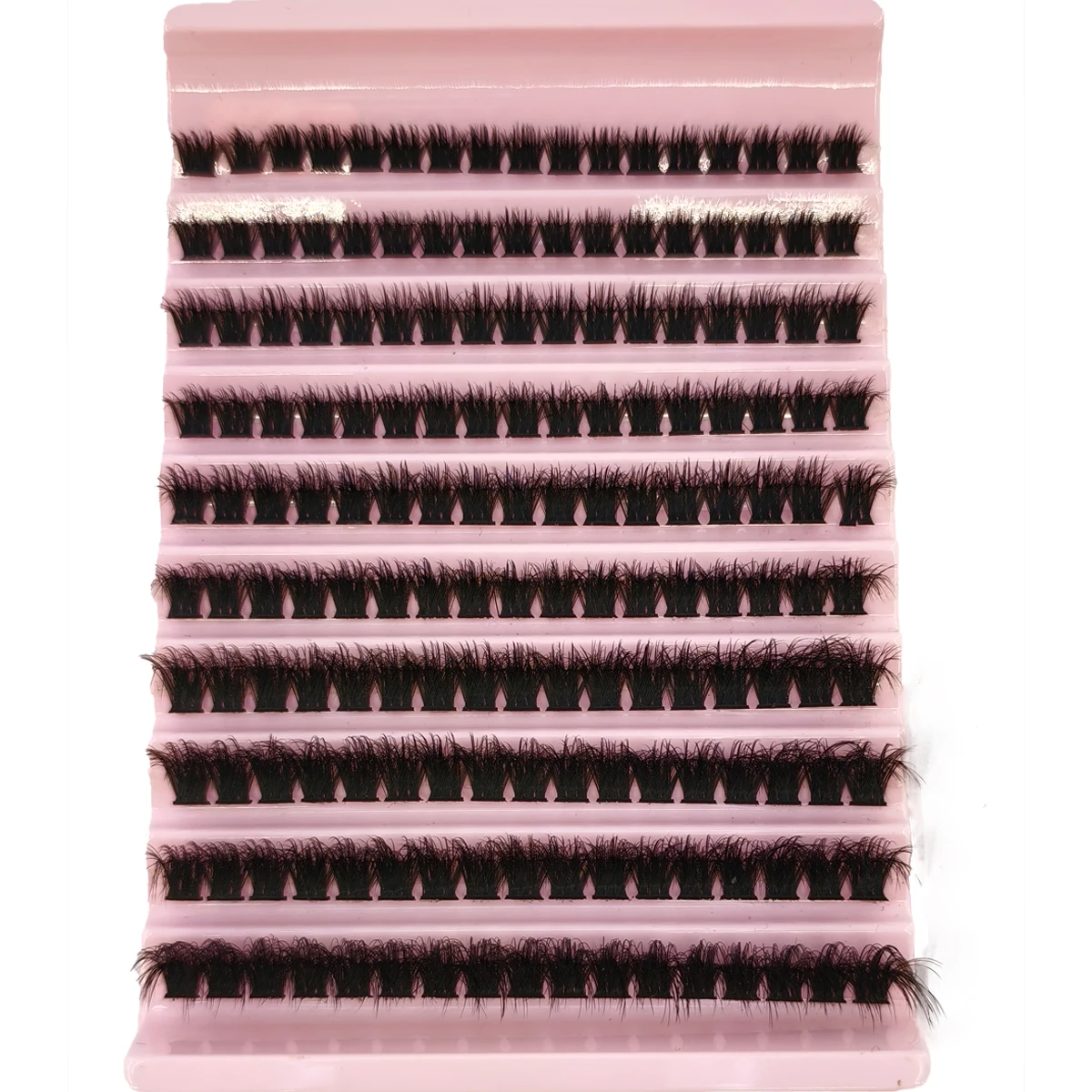 HBZGTLAD New 10 Rows 9D diy Fluffy Cluster Lashes Thick Eyelash D/DD Curl 9-16mm Mix Individual Lashes DIY Lash Extensions