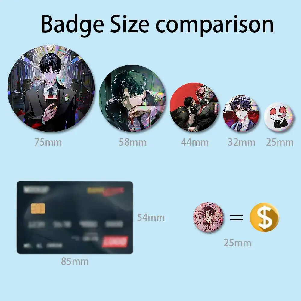 K-Kim S-Soleum Web Novel GSGW Badges Round Nijigen Otaku Culture IP peripheral products 58mm 44mm 32mm 75mm 25mm Mini