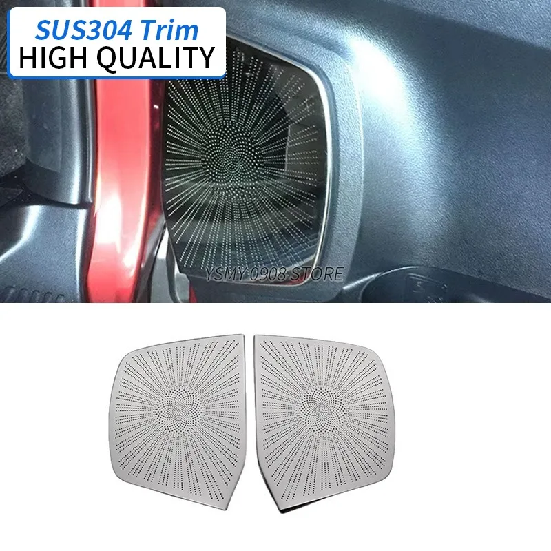 2Pcs High Quality Car Styling Chrome Interior Accessories Speaker Grill Metal Mesh for Alphard 30/ Vellfire 30 2018 2019