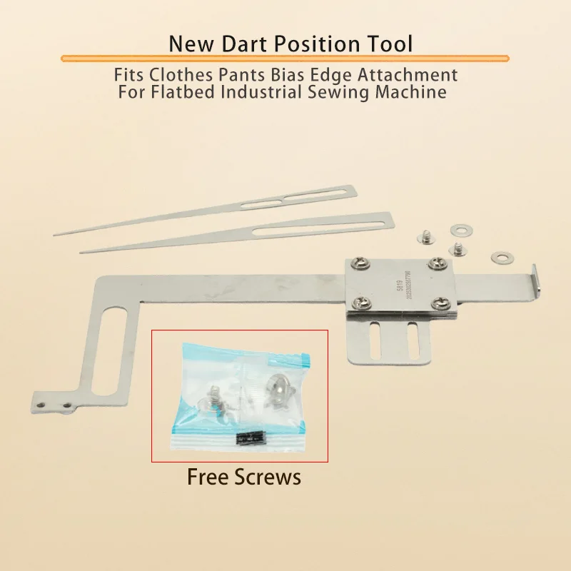 New Dart Position Tool for Sewing Machine Universal Fits Clothes Pants Bias Edge Attachment for Flatbed Industrial Sewing