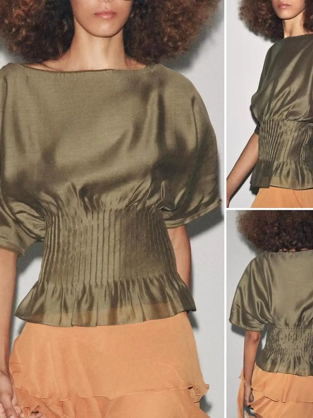 عادية Sle محبوك ort Sve واحد oulder الخصر Cinched المرقعة الصغيرة مطوي المرأة Faion الخريف الشتاء الأعلى