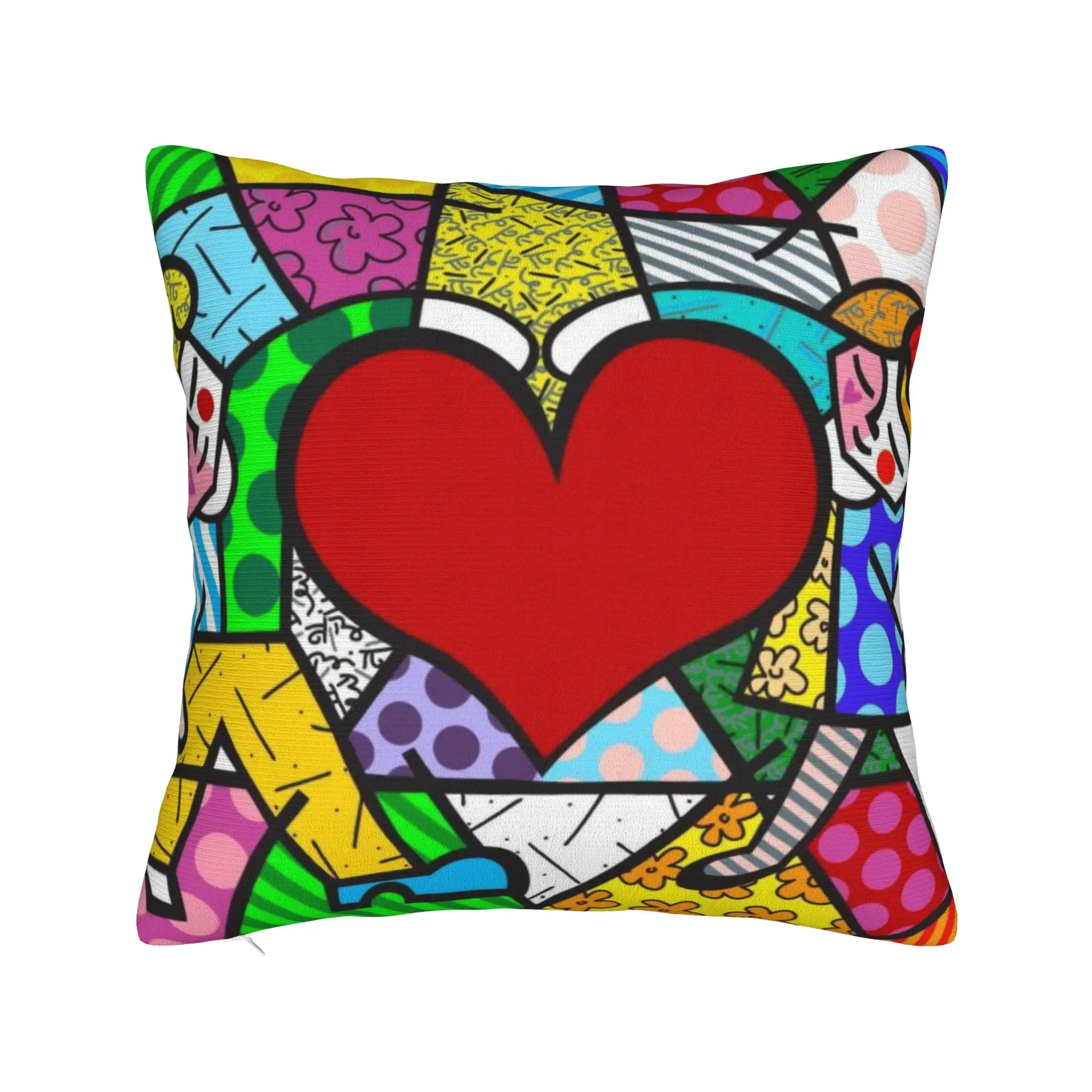 B-BrittoES Pillow Cover  Cute Funny Pillow Case For Sofa Home Decoration Square Cushion Cover Birthday Present
