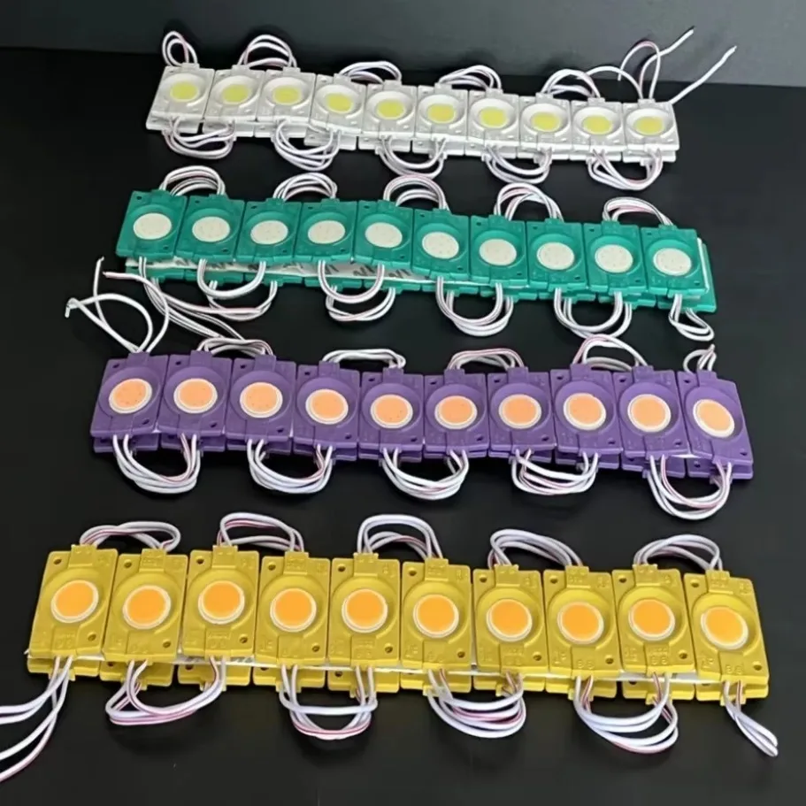 10 Pcs 12V LED Module Multicolour COB Light Christmas Decorations Shop Backlight Banner Warm White Red Blue Pink IP65 Waterproof